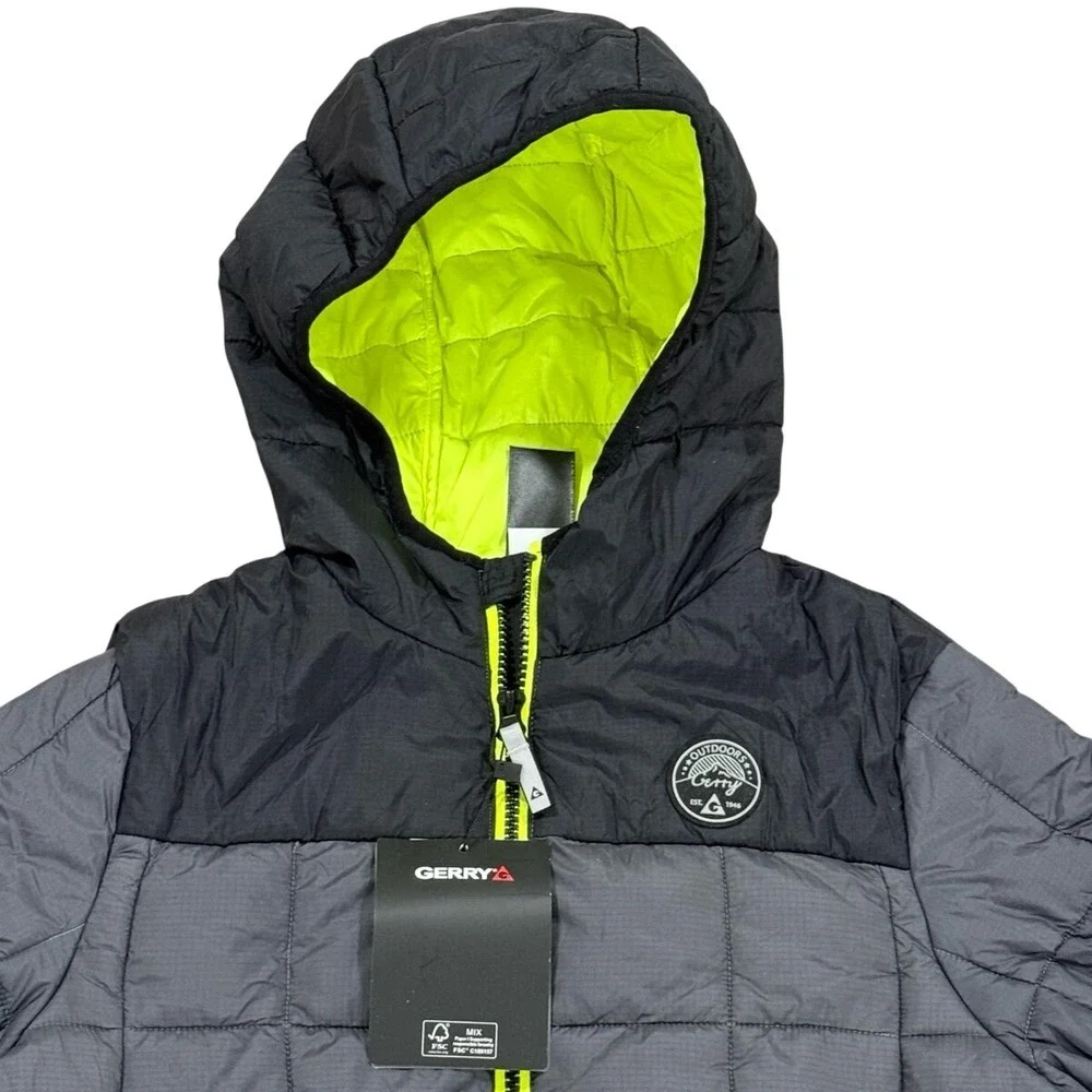 Gerry Torque Puffer Jacket Boys Medium Iron NWT‎